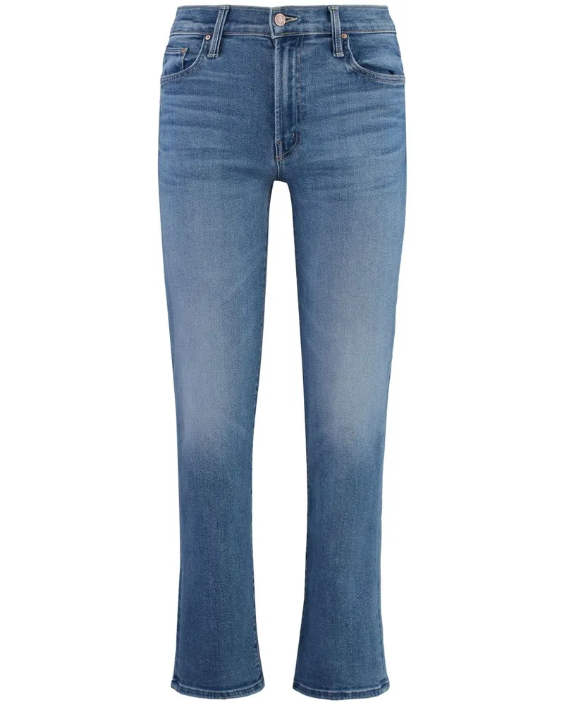 Mother Cropped-Skinny-Jeans - Blau Blau
