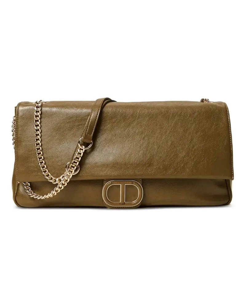Twin-Set chain logo-plaque shoulder bag - Grün Grün