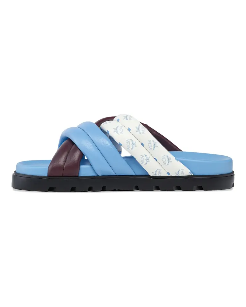MCM criss-cross logo sandals - Blau Blau