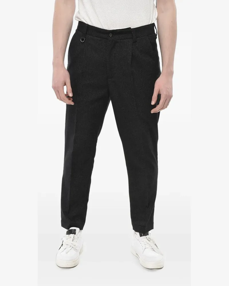 Paolo Pecora Milano belt-loop trousers - Schwarz Schwarz