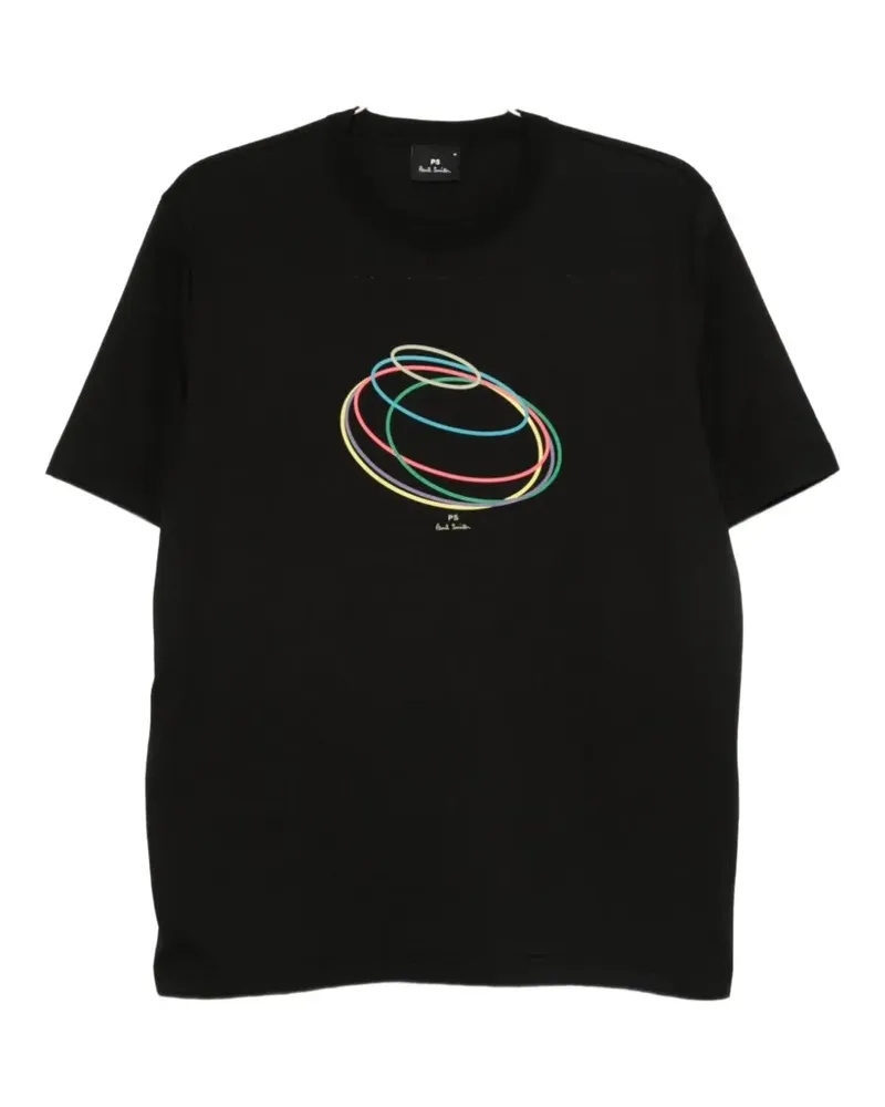 Paul Smith rings-print T-shirt - Schwarz Schwarz