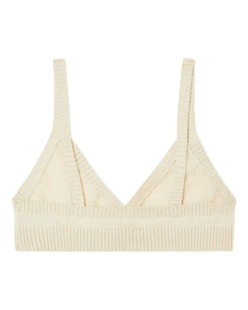 Alanui Kaschmir-Bralet mit V-Ausschnitt - Weiß Weiß