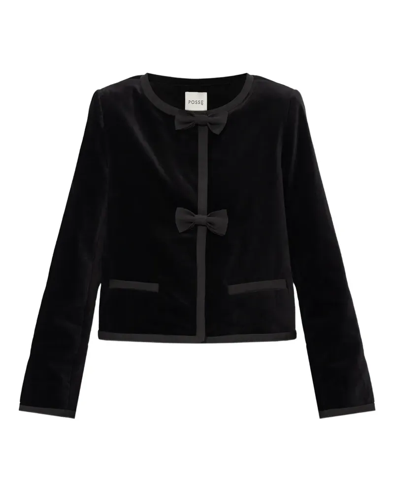 Posse Quincy Jacke mit Schleifendetail - Schwarz Schwarz