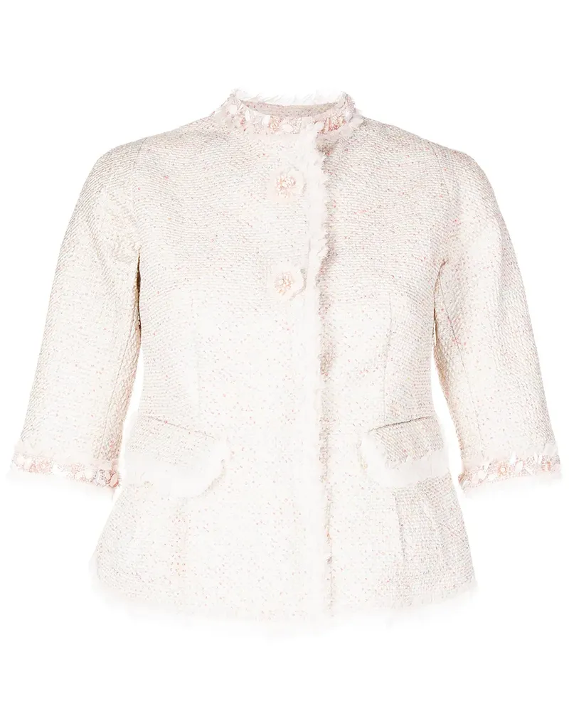 SHIATZY CHEN Tweed-Jacke mit Perlen - Rosa Rosa