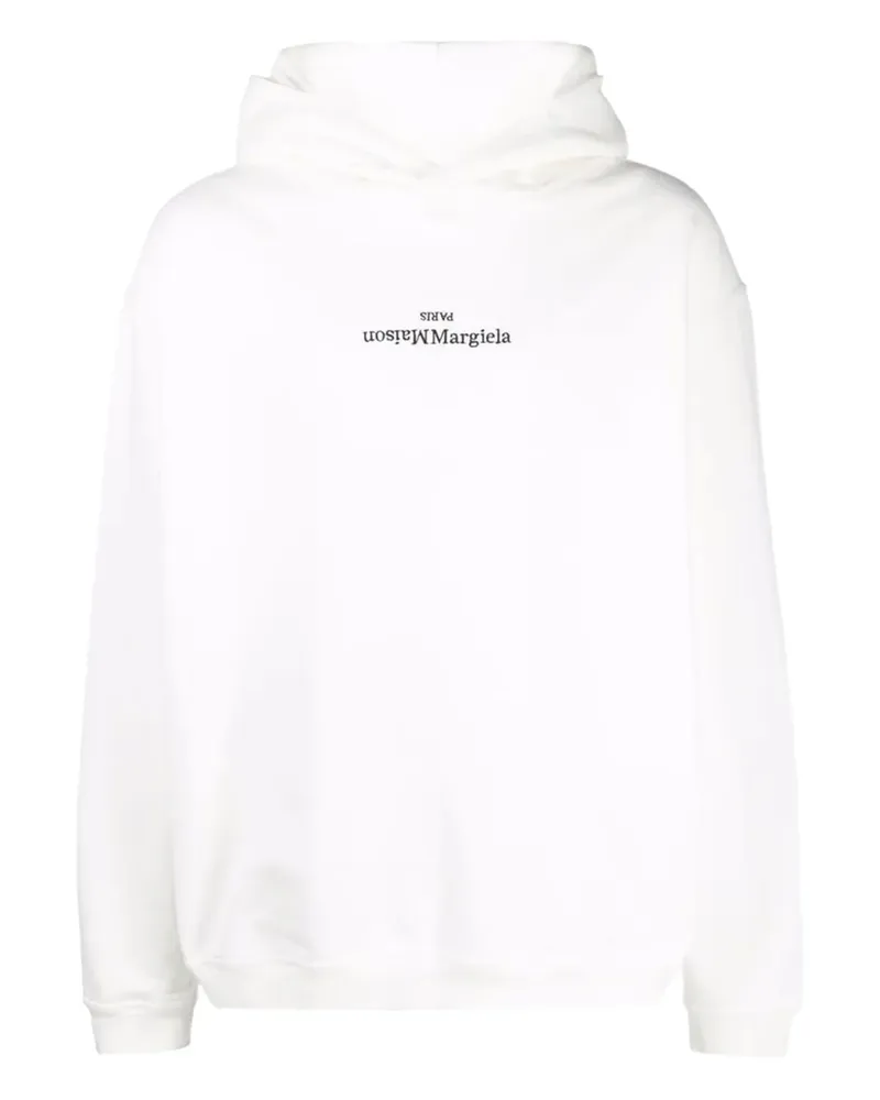 Maison Margiela Bestickter Hoodie - Weiß Weiß