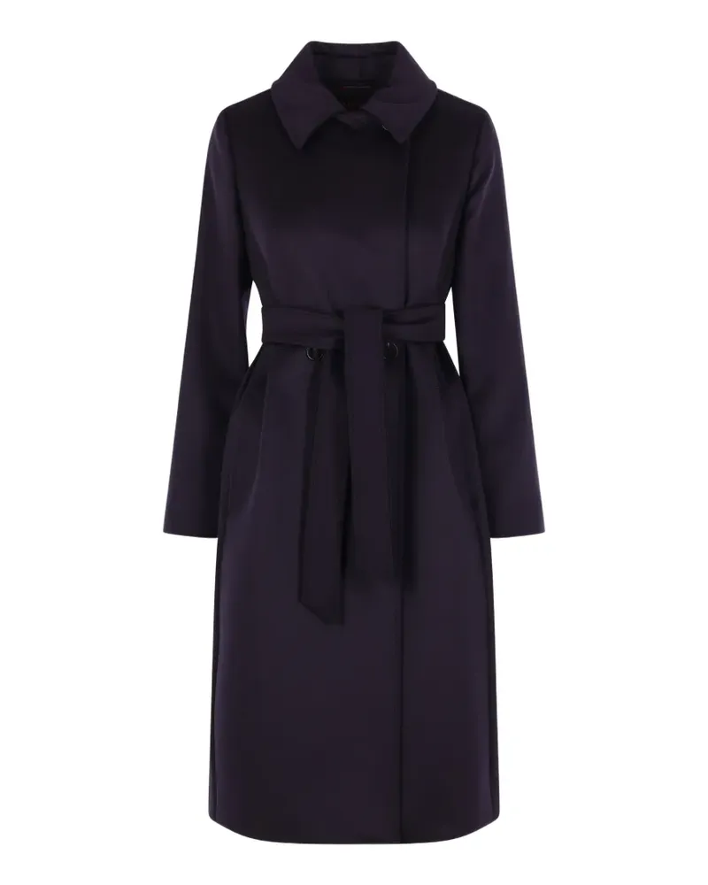 Max Mara belted pick-stitch coat - Violett Violett