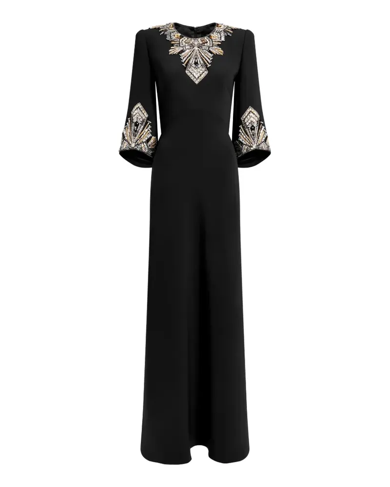 Jenny Packham Verziertes Ice Cascade Kleid - Schwarz Schwarz