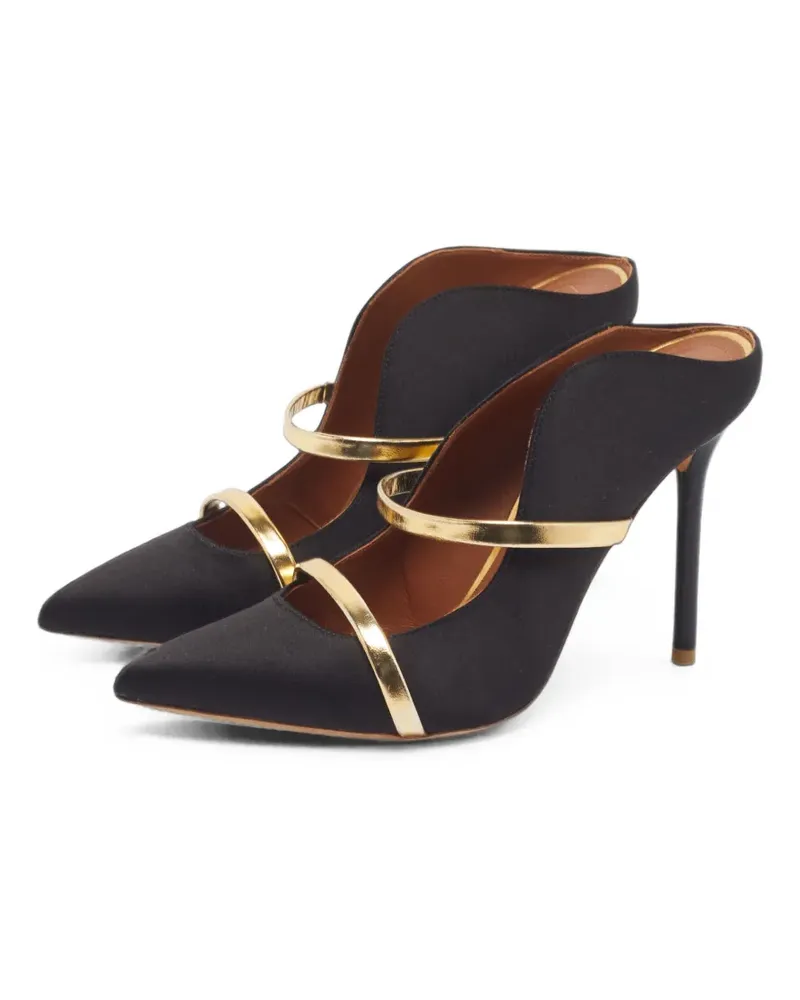 Malone Souliers Maureen metallic-strap heeled mules - Schwarz Schwarz
