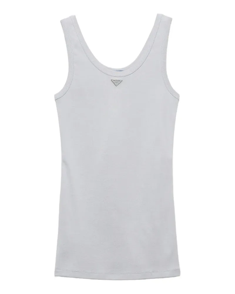 Prada ribbed knit tank top - Grau Grau