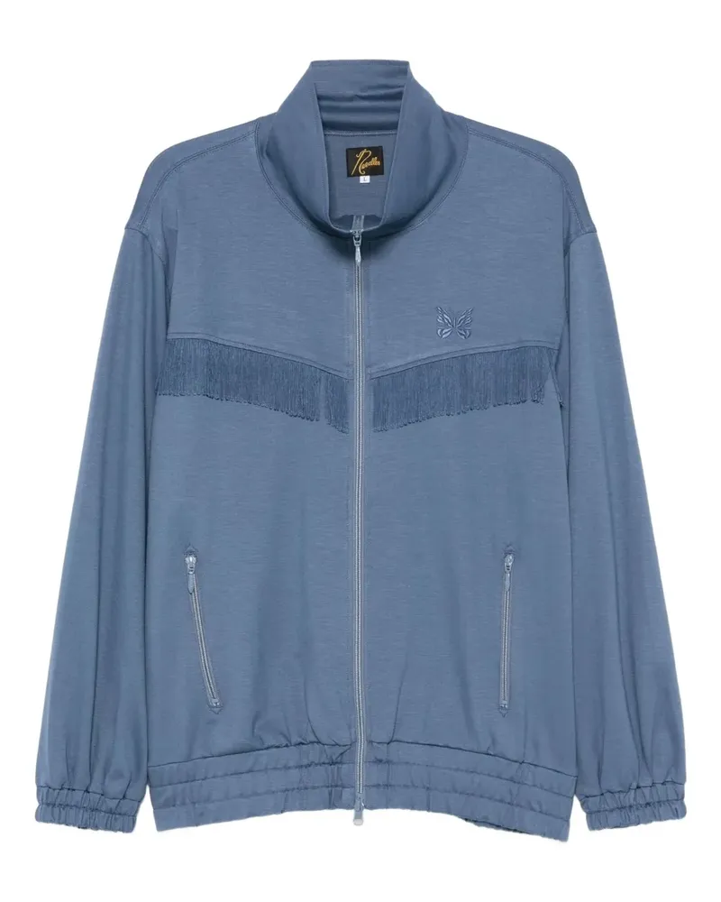 NEEDLES fringed zip-up cardigan - Blau Blau