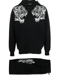 Philipp Plein Jogginghose mit Tiger-Print Schwarz