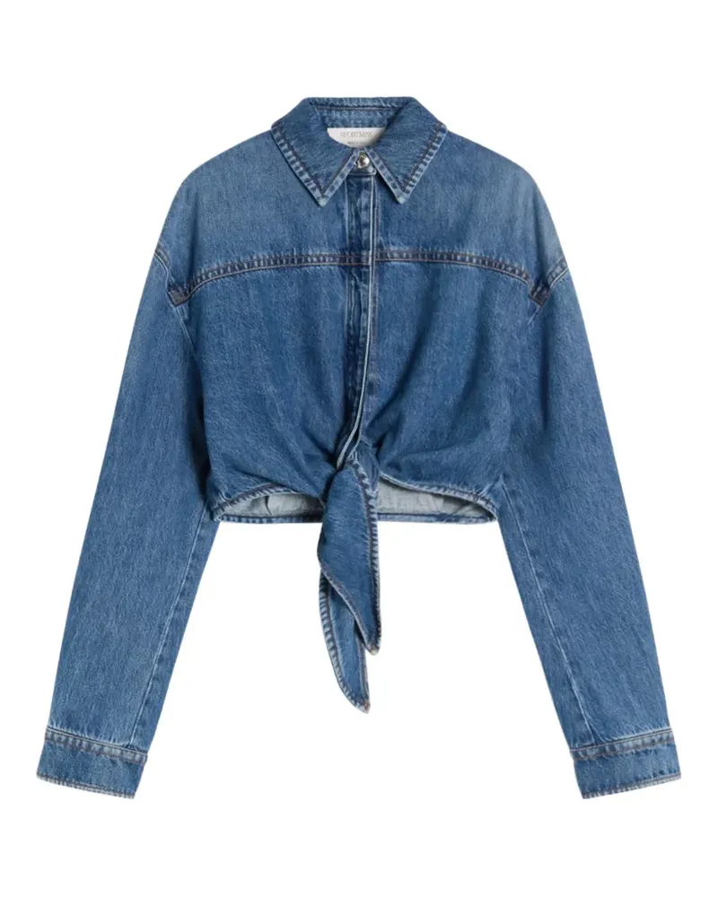 SPORTMAX tie-front shirt - Blau Blau