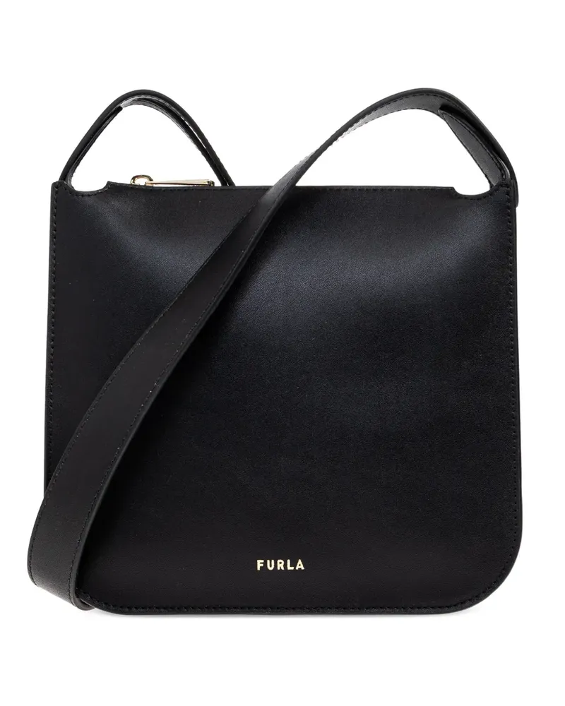 Furla small Ava logo-detail shoulder bag - Schwarz Schwarz