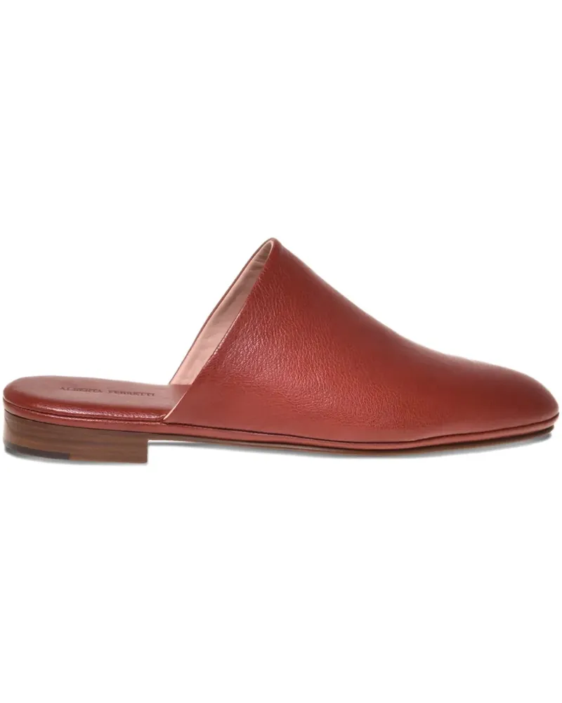 Alberta Ferretti Mules aus Leder - Rot Rot