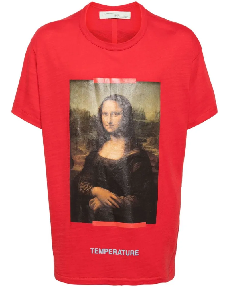 OFF-WHITE T-Shirt mit grafischem Print - Rot Rot