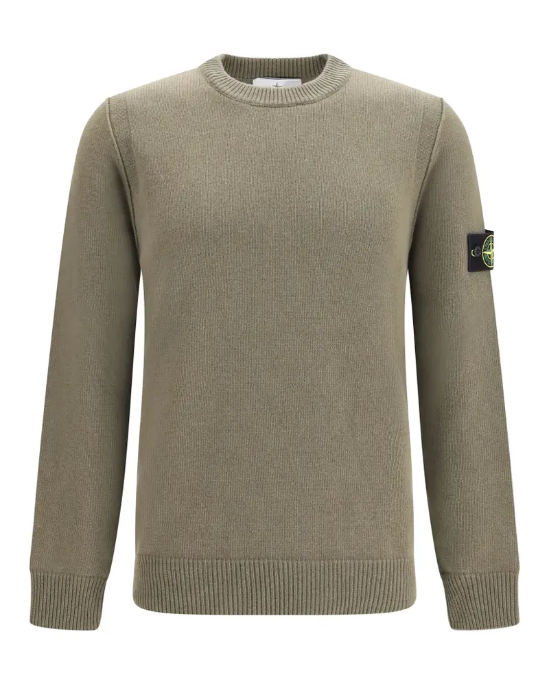 Stone Island 5100072 Pullover aus Lammwolle - Grün Grün