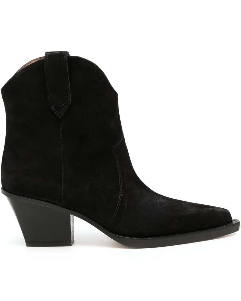 Paris Texas Sedona Stiefeletten aus Wildleder 60mm - Schwarz Schwarz