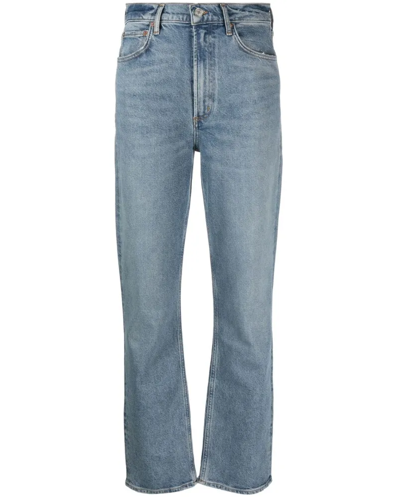 AGOLDE Gerade High-Rise-Jeans - Blau Blau