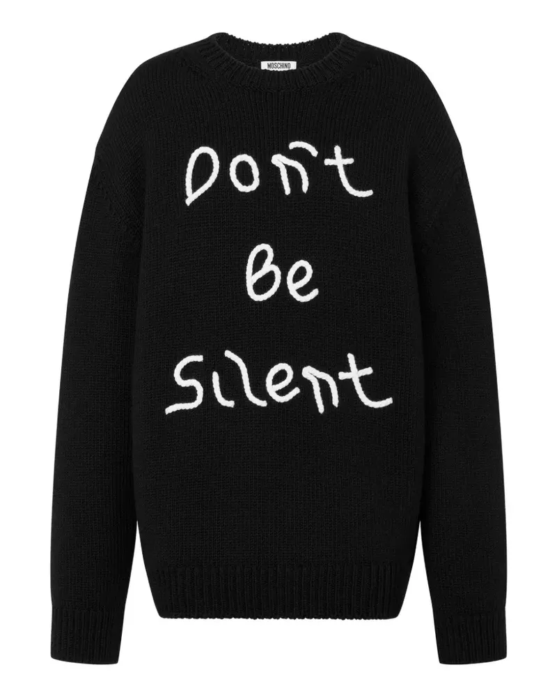 Moschino Pullover mit Stickerei - Schwarz Schwarz