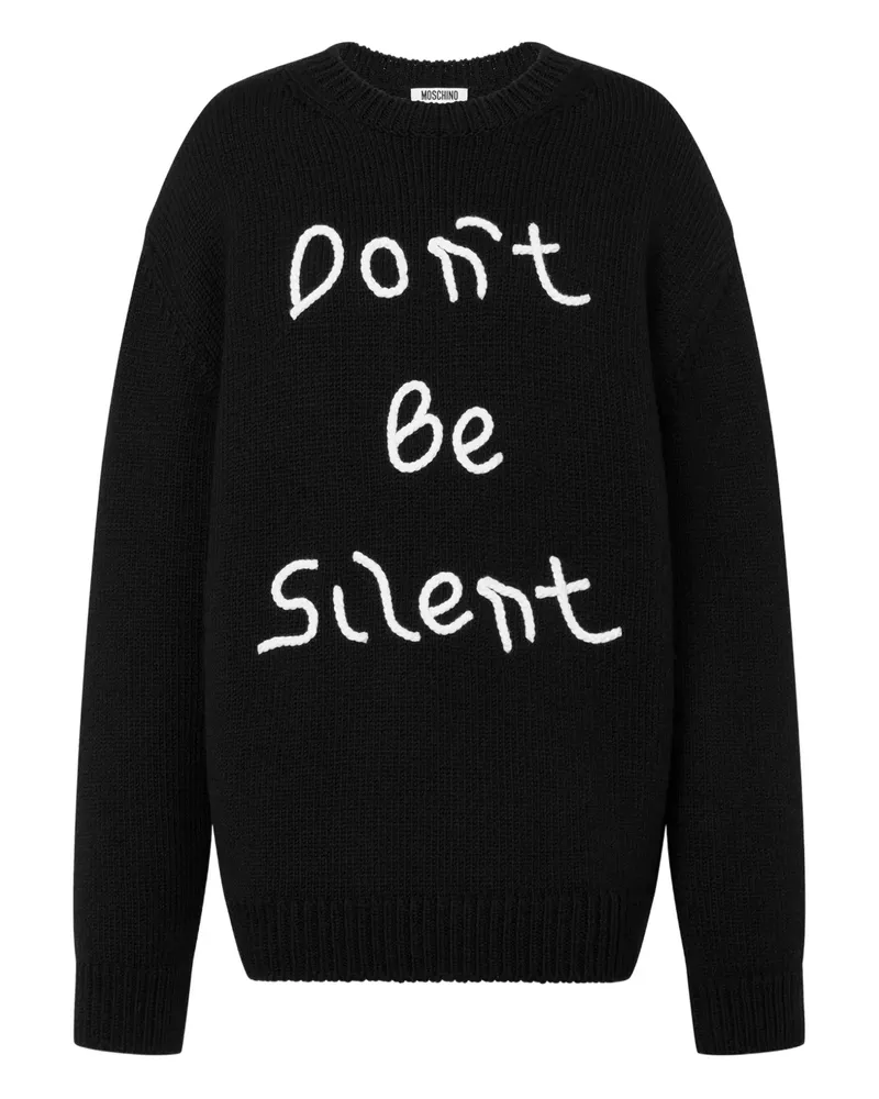 Moschino Pullover mit Stickerei - Schwarz Schwarz