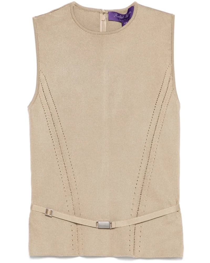 Ralph Lauren Tanktop mit Gürtel - Nude Nude