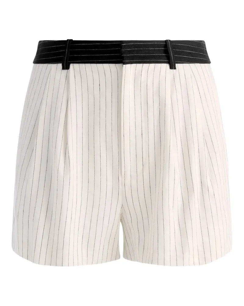 Alice + Olivia Conry stripe-pattern shorts - Nude Nude
