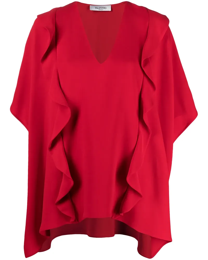 Valentino Garavani Drapierte Bluse - Rot Rot