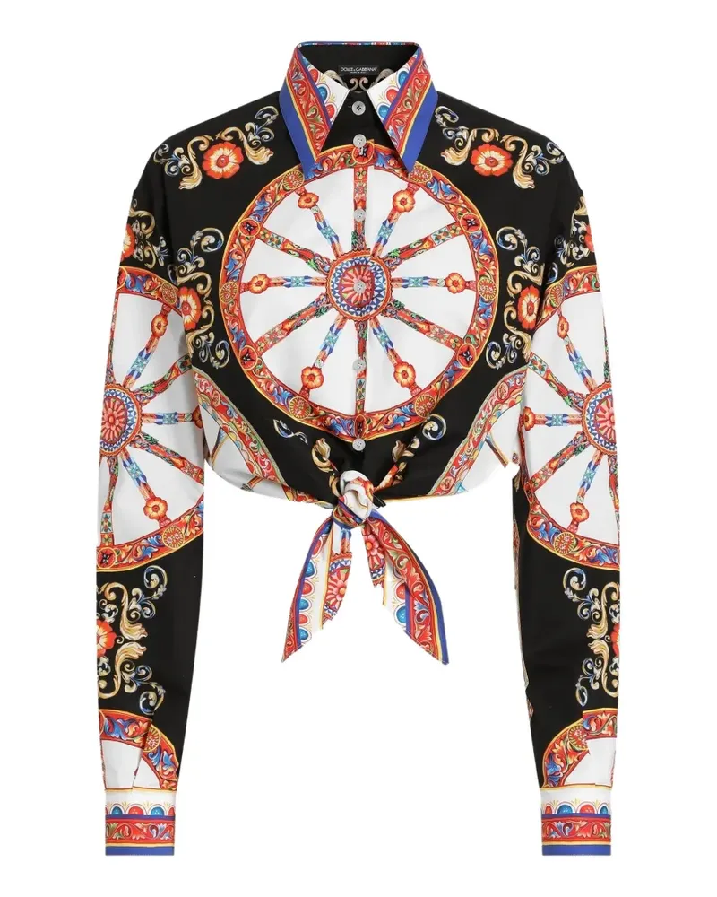 Dolce & Gabbana Hemd mit Carretto-Print - Schwarz Schwarz