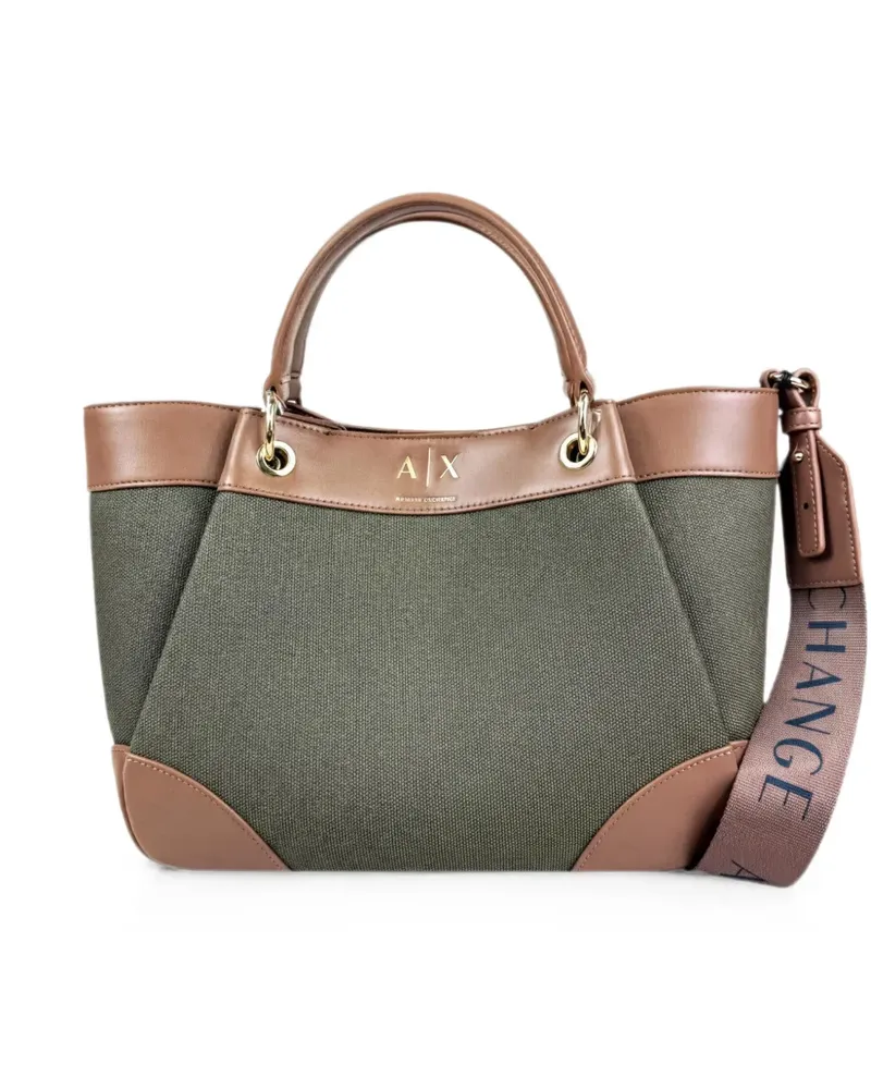 Armani Exchange logo-plaque tote bag - Grün Grün