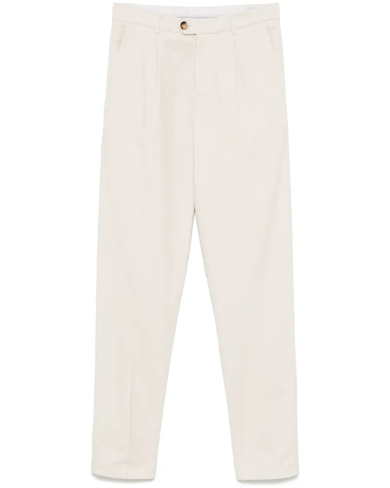 Brunello Cucinelli Hose aus Cord - Weiß Weiß