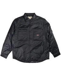 Stüssy logo-patch shirt jacket Schwarz