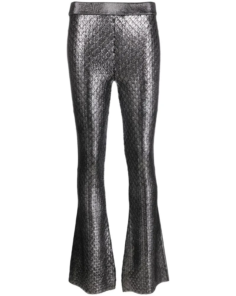 Paco Rabanne Ausgestellte Taillenhose - Silber Silber