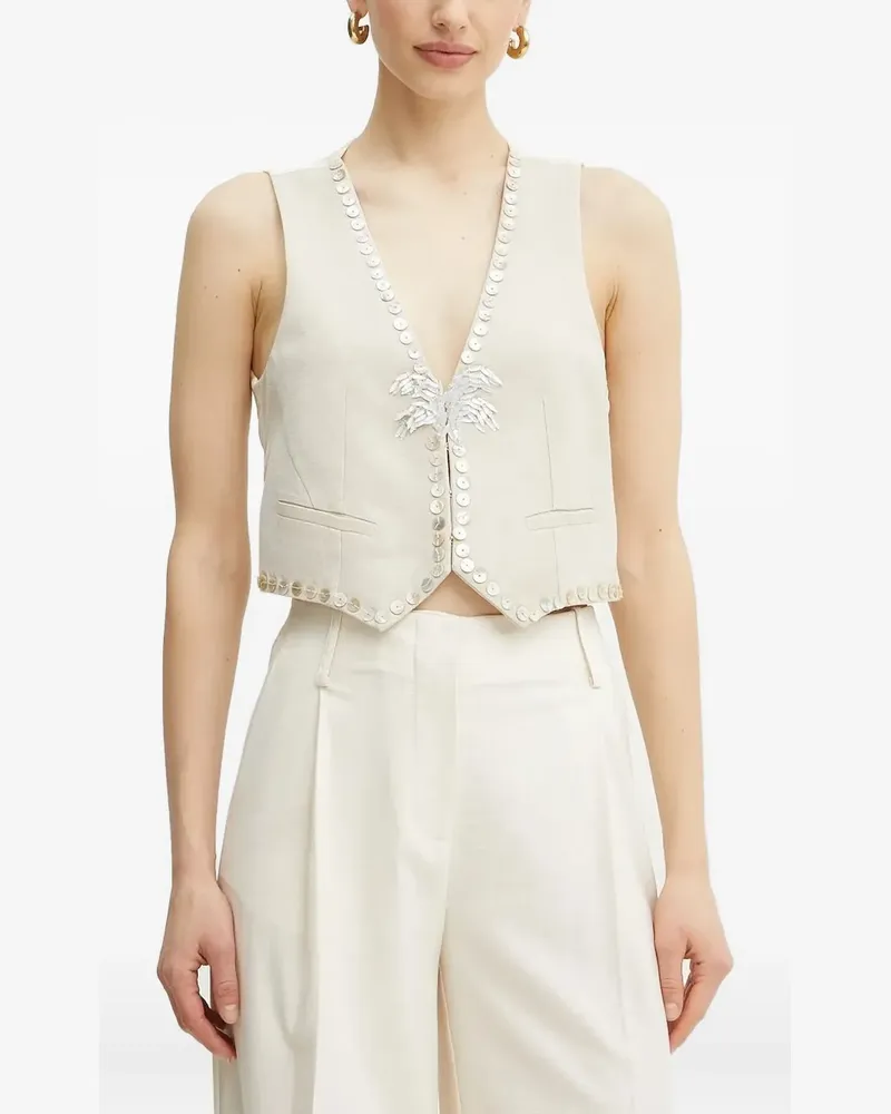 forte_forte Verzierte Weste - Nude Nude