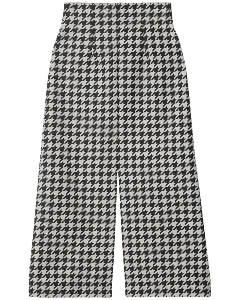 Burberry Cropped-Hose mit Hahnentrittmuster - Schwarz Schwarz