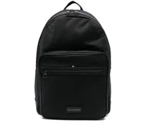 Rucksack mit Logo-Patch - Schwarz