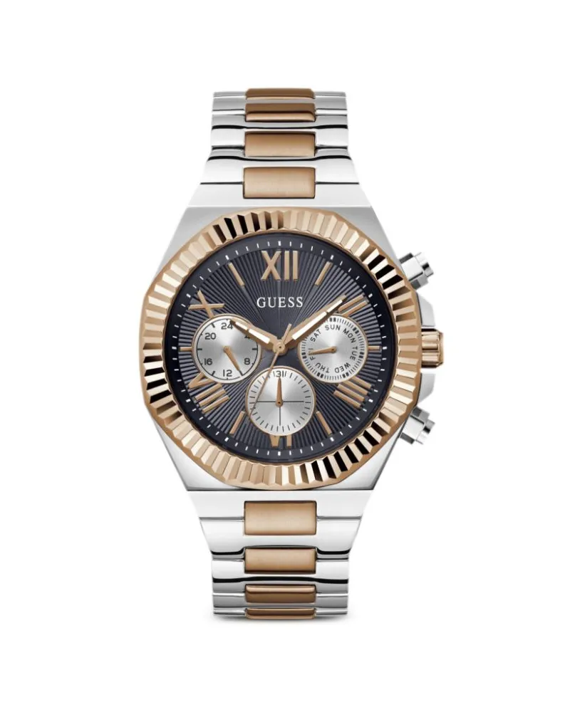 Guess Edelstahl-Chronograph 44mm - Schwarz Schwarz