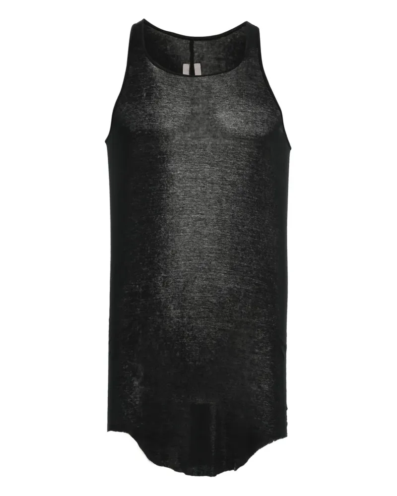Rick Owens Geripptes Trägershirt - Schwarz Schwarz