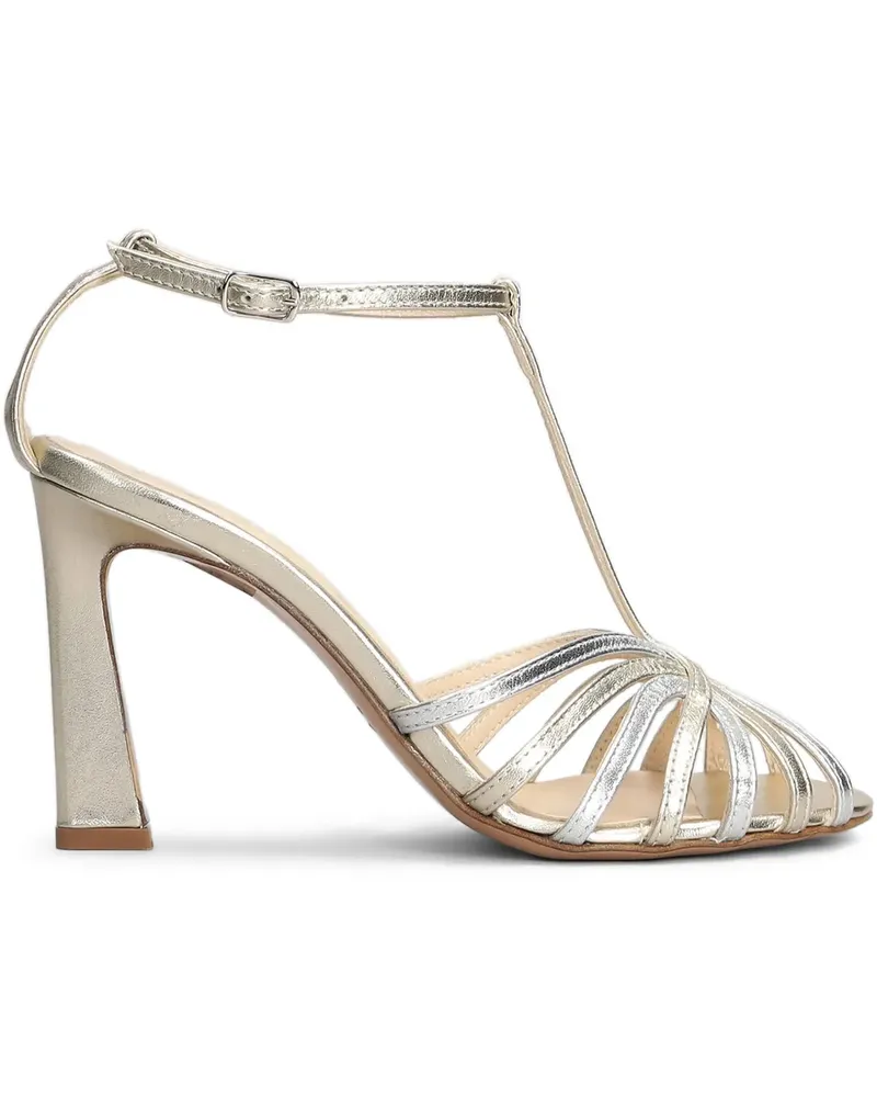 Anna F. Sandalen aus Leder 100mm - Gold Gold