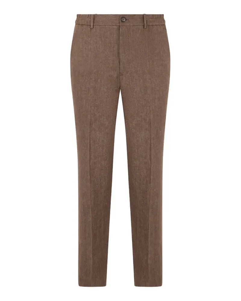 Slowear elasticated-waistband tailored trousers - Braun Braun