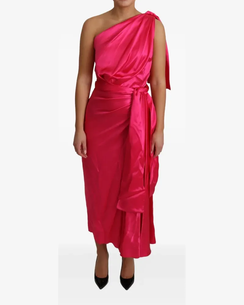 Dolce & Gabbana Drapierte One-Shoulder-Robe - Rosa Rosa