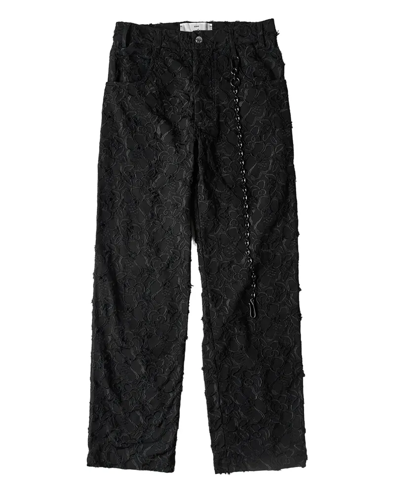 Song For The Mute textured trousers - Schwarz Schwarz