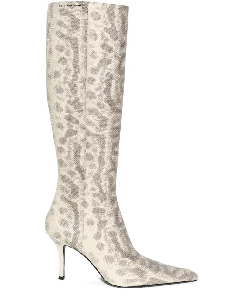 Alexander Wang Kniehohe Vivica Stiefel mit Leoparden-Print - Nude Nude