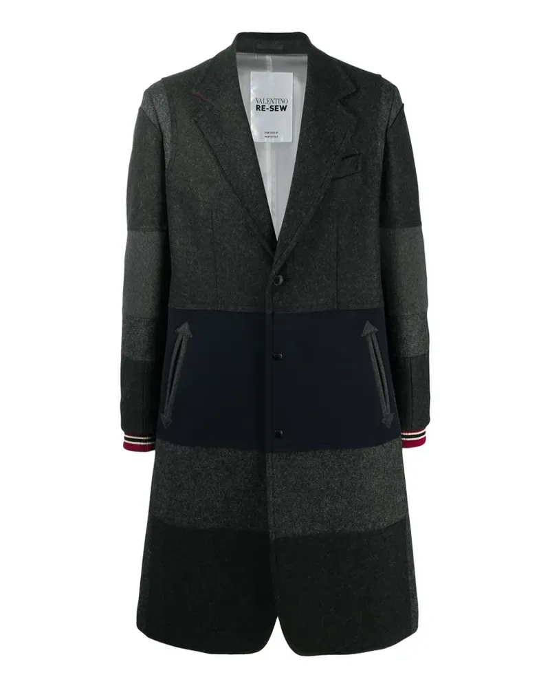 Valentino Garavani Re-Sew Mantel im Patchwork-Look - Grau Grau