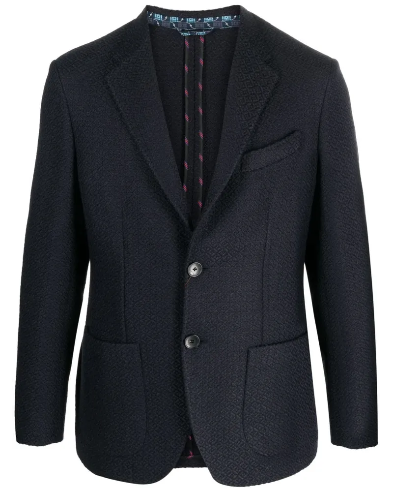 Etro Jacquard-Sakko mit Krawattenmuster - Blau Blau