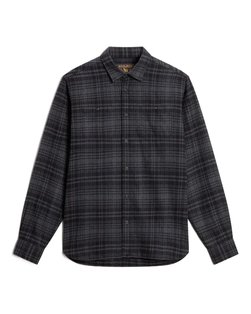 Woolrich Kariertes Warren Hemd - Schwarz Schwarz