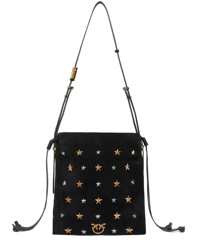 Pinko Schultertasche mit Sternverzierung - Schwarz Schwarz