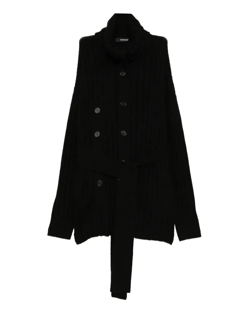 SONGZIO Cardigan mit Stehkragen - Schwarz Schwarz