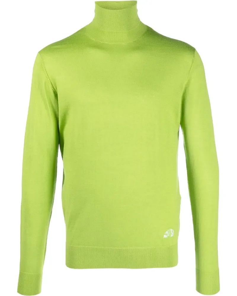 Gabriele Pasini Rollkragenpullover mit Logo-Stickerei - Grün Grün