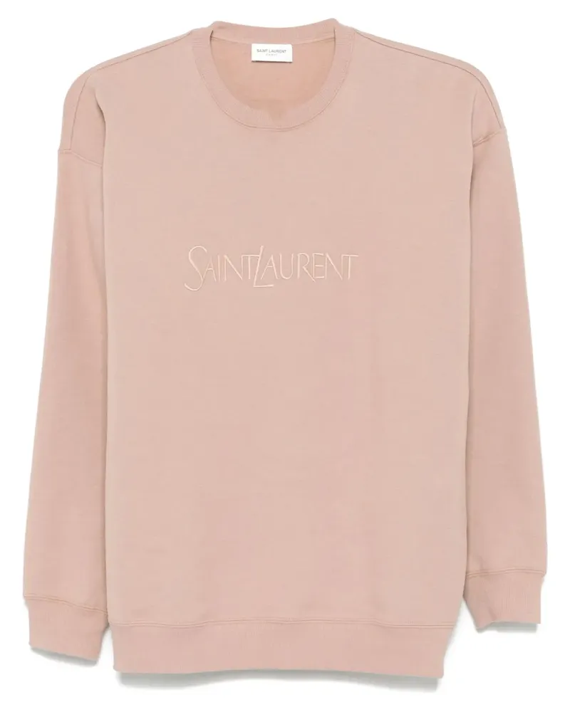 Saint Laurent Sweatshirt mit Logo-Stickerei - Rosa Rosa