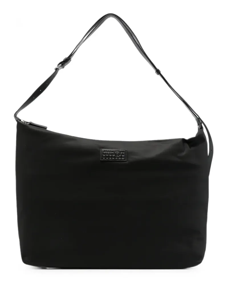 Maison Margiela Schultertasche mit Logo-Patch - Schwarz Schwarz